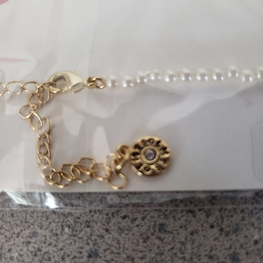 Butterfly Pearl Necklace 14K gold plated - Picture 5 of 6